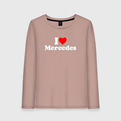 Женский лонгслив I love Mercedes