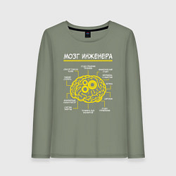 Женский лонгслив Мозг инженера
