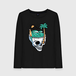 Женский лонгслив Skull and summer