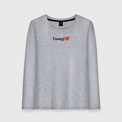 Лонгслив хлопковый женский BTS Yoongi, цвет: меланж