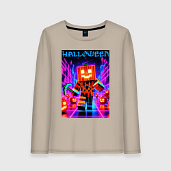 Женский лонгслив Halloween is coming - neon glow collaboration