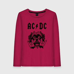 Женский лонгслив AC DC - rock dog