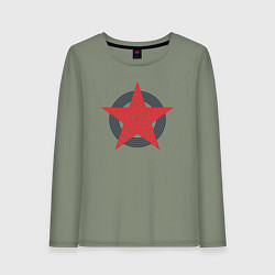 Женский лонгслив Red star symbol