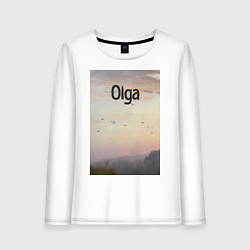 Женский лонгслив Olga птицы в тумане