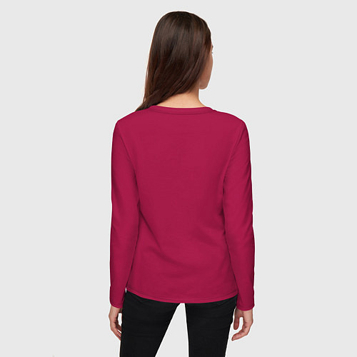 Женский лонгслив Minecraft and Simpsons collaboration - ai art / Маджента – фото 4