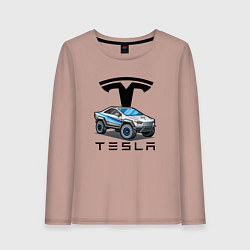 Женский лонгслив Tesla сybertruck Elon Musk