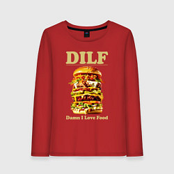 Женский лонгслив DILF damn I love foods