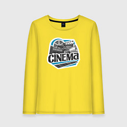 Лонгслив хлопковый женский Cinema mood, цвет: желтый