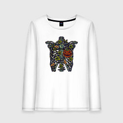 Женский лонгслив Halloween skeletor