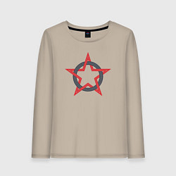 Женский лонгслив Circle star USSR