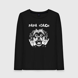 Лонгслив хлопковый женский Papa Roach rock dog, цвет: черный