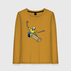 Женский лонгслив Мёртвый скейтбордист