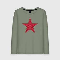 Женский лонгслив USSR red star