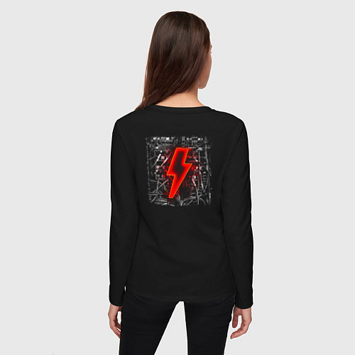 Женский лонгслив AC DC Power up - Angus Young / Черный – фото 4