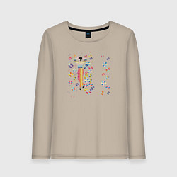 Женский лонгслив Девушка в цветах