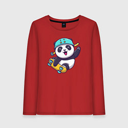 Женский лонгслив Skater panda