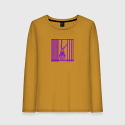 Лонгслив хлопковый женский Шляпа и чулки, цвет: горчичный