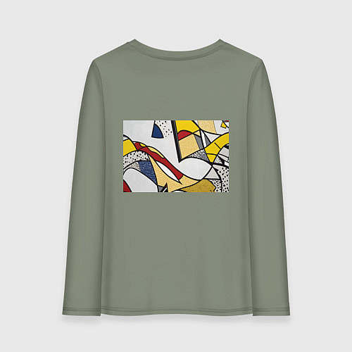 Женский лонгслив Абстракция в стиле поп-арт / Авокадо – фото 2