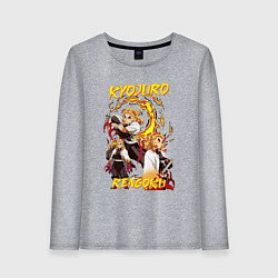 Женский лонгслив Клинок рассекающий демонов комбо Ренгоку