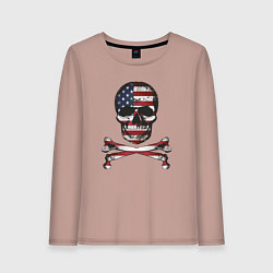 Женский лонгслив Skull USA