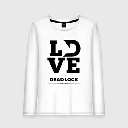 Лонгслив хлопковый женский Deadlock love classic, цвет: белый