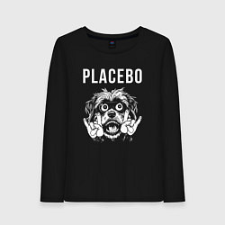 Лонгслив хлопковый женский Placebo rock dog, цвет: черный