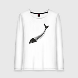 Женский лонгслив Рыбный скелет