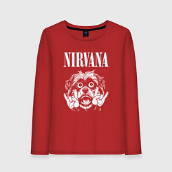 Женский лонгслив Nirvana rock dog