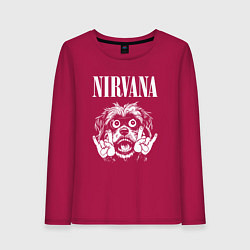 Женский лонгслив Nirvana rock dog