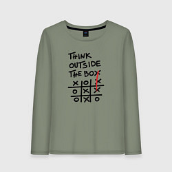 Женский лонгслив Думай нестандартно