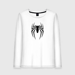 Женский лонгслив Черная эмблема Человека-паука