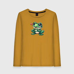 Женский лонгслив Лягушка и сердце