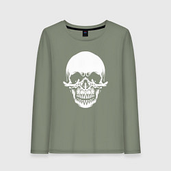 Женский лонгслив Scary skull