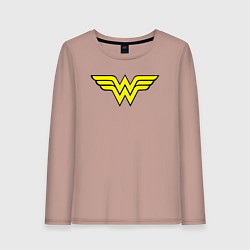 Женский лонгслив Wonder woman logo