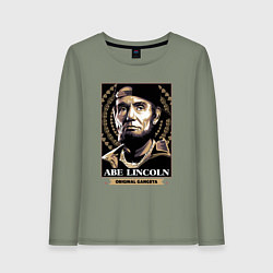 Лонгслив хлопковый женский Lincoln gangster, цвет: авокадо
