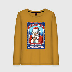Женский лонгслив Santa Claus north pole