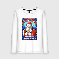 Женский лонгслив Santa Claus north pole