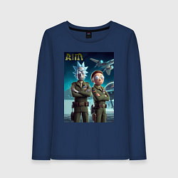 Женский лонгслив Rick and Morty - air force нейроарт