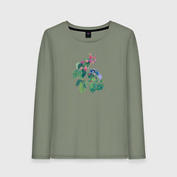 Женский лонгслив Синица на малине