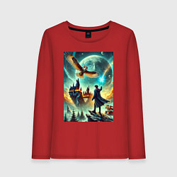 Женский лонгслив Harry Potter and owl - Hogwarts