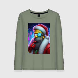 Женский лонгслив Simpson Claus - cyberpunk