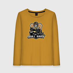 Женский лонгслив Skull army