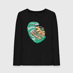 Женский лонгслив Серфингист гитарист