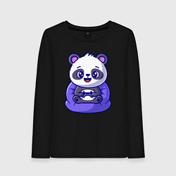 Женский лонгслив Панда игроман