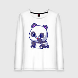 Женский лонгслив Миленькая панда