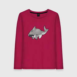 Женский лонгслив Милая акула медведь