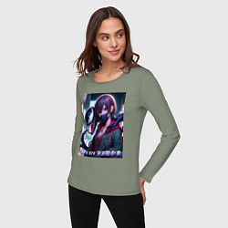 Лонгслив хлопковый женский We are Venom - meme, цвет: авокадо — фото 2
