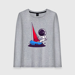 Женский лонгслив Космонавт яхтсмен