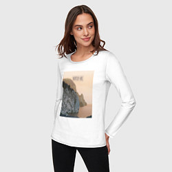 Лонгслив хлопковый женский Горная душа, цвет: белый — фото 2