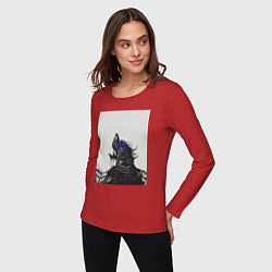 Лонгслив хлопковый женский Artorias of the Abyss, цвет: красный — фото 2